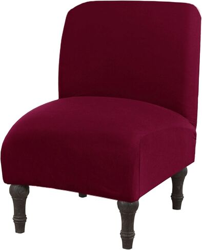 Stretch Accent Chair Cover Armless Slipper Slipcover Solid Color Universal Spandex Jacquard Fabric for All Season Perfect for Living Room Hotel Bedroom (Beige) in Saudi Arabia
