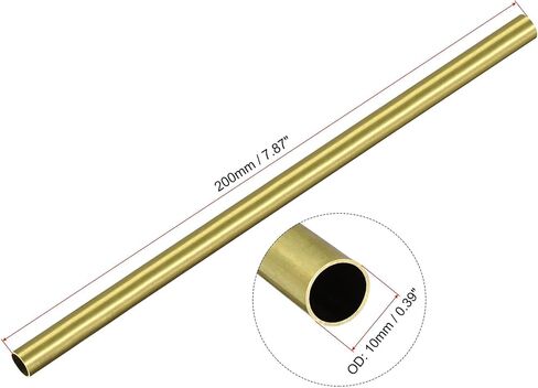 uxcell Brass Round Tube 7mm OD 0.5mm Wall Thickness 200mm Length Pipe Tubing in Saudi Arabia