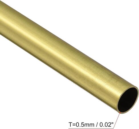 uxcell Brass Round Tube 7mm OD 0.5mm Wall Thickness 200mm Length Pipe Tubing in Saudi Arabia