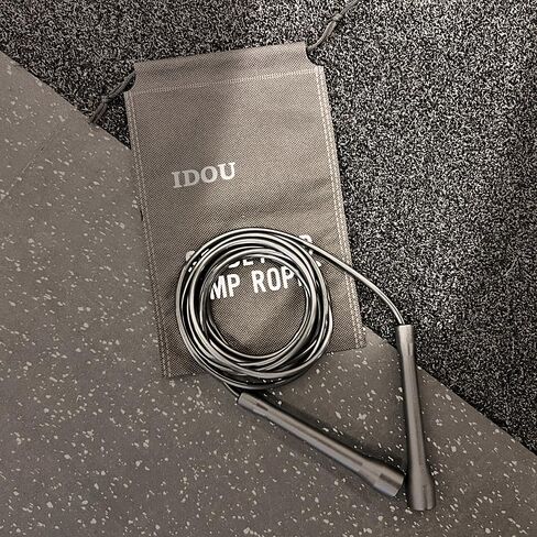 | Black 5mm PVC Jump Ropes for Fitness | Indoor/Outdoor Adjustable Boxing Jump Rope w/Unbreakable Handles & Ultra-Durable Non-Kinking PVC | Skipping Rope for Men & Women & Speed Jump Rope in Saudi Arabia