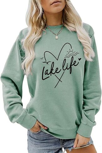 Women's LAKE LIFE Sweatshirt - A Must-Have for Lake Lovers! in Saudi Arabia