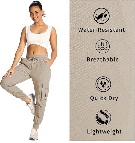 smawell Women Cargo Hiking Pants Lightweight Travel Joggers for Women Summer in Saudi Arabia