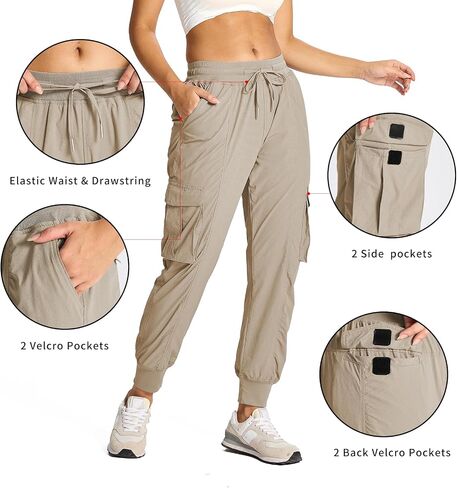smawell Women Cargo Hiking Pants Lightweight Travel Joggers for Women Summer in Saudi Arabia