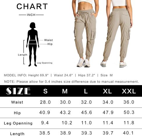 smawell Women Cargo Hiking Pants Lightweight Travel Joggers for Women Summer in Saudi Arabia