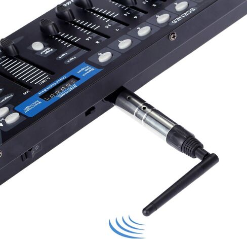 DMX512 DMX Dfi DJ, Shineslay 23DBM High Power Wireless Transmitter & Receiver with 1000M Ultra Long XLR Antenna Lighting Controller for LED Stage, PAR Effect Lamp in Saudi Arabia