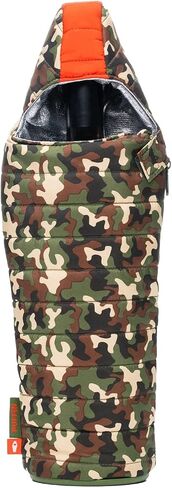 Puffin - The Caddy Wine Bag - Wine Chiller & Insulated Bottle Bag, Black & Tan in Saudi Arabia