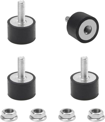 4Pcs M8x23 Rubber Studs Shock Absorber Anti-Vibration Isolator Mounts, 30x20mm Rubber Cylindrical Vibration Isolation Mount with Locknut(VV) in Saudi Arabia