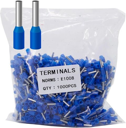 Fidioto AWG18 1000pcs Wire Ferrules Terminals, AWG18 Terminal Connector Wire Insulated Cord Pin Ends Terminals for Electric, Industrial, Chemical Industry, Power Control System, etc. in Saudi Arabia