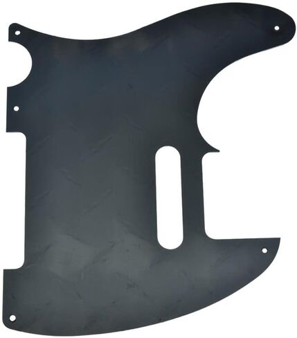 KAISH لوحة ألماس عتيقة 5 فتحات Tele Pickguard مع لوحة تحكم لوحة ألماس ألمنيوم معدنية ومسامير لمذيع FD الأمريكي/المكسيكي باللون الأسود in Kuwait