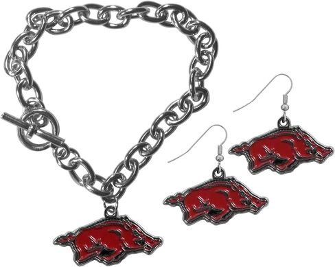 Siskiyou NCAA unisex-adult Chain Bracelet and Dangle Earring Set in Saudi Arabia