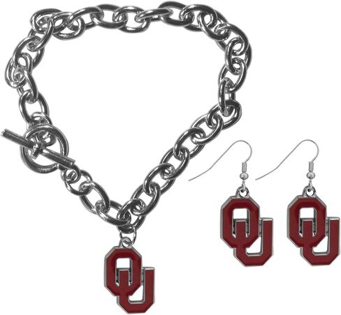 Siskiyou NCAA unisex-adult Chain Bracelet and Dangle Earring Set in Saudi Arabia