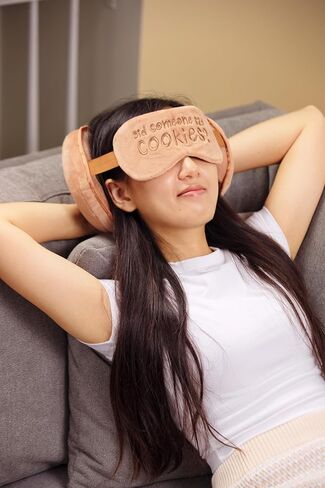 2-in-1 Compact Zippered Travel Pillow Sleep Mask - Comfy Support with One Size Fits Most, Ideal for Travel, Road Trips, or Relaxing at Home (Sloth) in Saudi Arabia