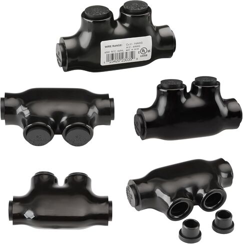 Insulated Inline Splice Connector Allen Hex Electric Connector and Cable Connector CU9AL Dual Rated for Copper and Aluminum Wire Black (2/0 AWG) in Saudi Arabia