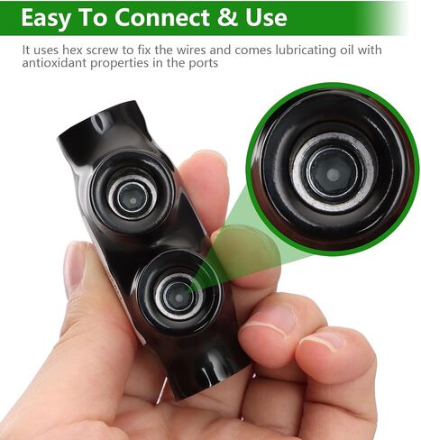 Insulated Inline Splice Connector Allen Hex Electric Connector and Cable Connector CU9AL Dual Rated for Copper and Aluminum Wire Black (2/0 AWG) in Saudi Arabia