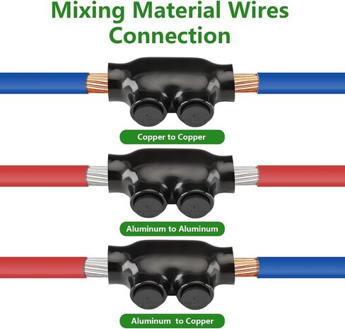 Insulated Inline Splice Connector Allen Hex Electric Connector and Cable Connector CU9AL Dual Rated for Copper and Aluminum Wire Black (2/0 AWG) in Saudi Arabia