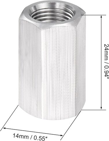 uxcell Full Hex Coupling 1/4NPT Female x 1/4NPT Female Coupler Fitting for Water Oil Air Pressure Gauge Temp Sensor, 4pcs in Saudi Arabia