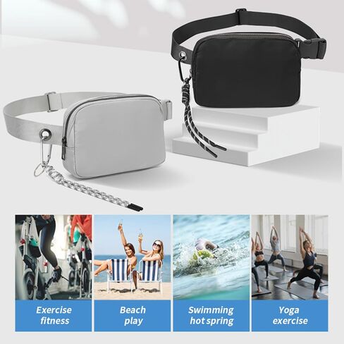 Sports Bags Bum Bags Fanny Packs for Women Belt Bag Crossbody Bags Waist Packs Lightweight Chest Bag for Man Running with Adjustable Strap (Cream) in Saudi Arabia