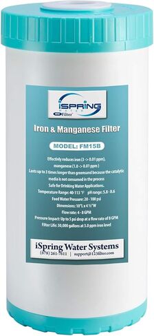 iSpring Whole House Water Filtration High Capacity Sediment and CTO Carbon Block Water Filter Replacement Cartridge Pack Set with Iron and Manganese Reducing Filter in Saudi Arabia