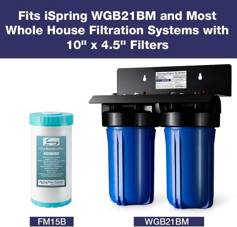 iSpring Whole House Water Filtration High Capacity Sediment and CTO Carbon Block Water Filter Replacement Cartridge Pack Set with Iron and Manganese Reducing Filter in Saudi Arabia