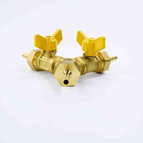 Brass 3 Way Shut-Off Valve, 5/8" Hose Barb 2 Switch Y Shaped Ball Valve Water/Fuel/Air in Saudi Arabia