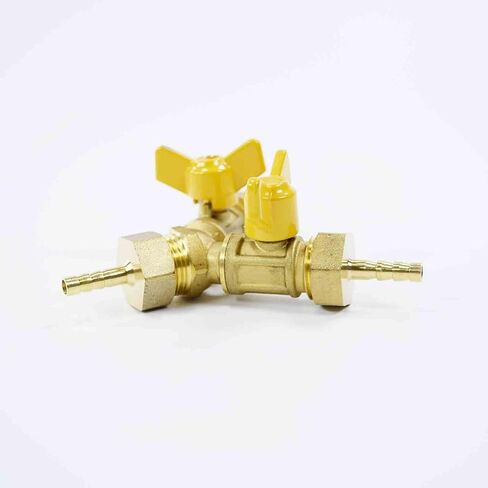 Brass 3 Way Shut-Off Valve, 5/8" Hose Barb 2 Switch Y Shaped Ball Valve Water/Fuel/Air in Saudi Arabia