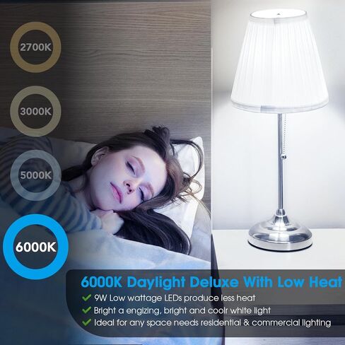 A19 LED Light Bulb Dimmable, 60 Watt Equivalent LED Bulbs, Daylight White 5000K, 900 Lumen, E26 Base, 9W Bright White Light Bulb, 12-Pack in Saudi Arabia