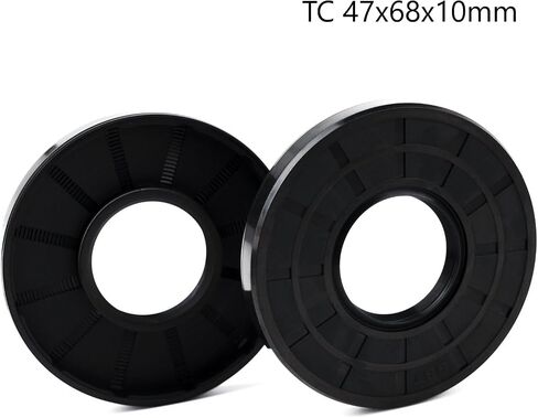 XiKe ختم عمود الزيت، أختام الشفاه، TC 50x68x8 مم غطاء مطاطي النتريل شفة مزدوجة مع زنبرك، أختام زيت لأعمدة التحمل، أعمدة دوارة، إلخ، عبوة سوداء مكونة من 2 in Kuwait