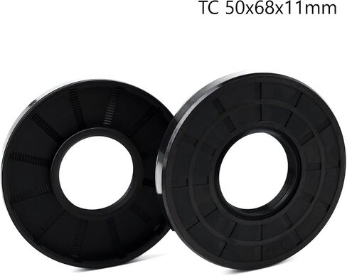 XiKe ختم عمود الزيت، أختام الشفاه، TC 50x68x8 مم غطاء مطاطي النتريل شفة مزدوجة مع زنبرك، أختام زيت لأعمدة التحمل، أعمدة دوارة، إلخ، عبوة سوداء مكونة من 2 in Kuwait