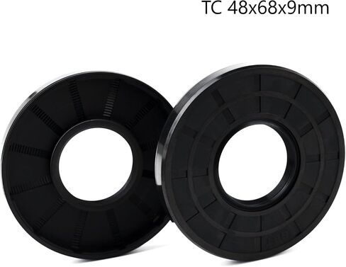 XiKe ختم عمود الزيت، أختام الشفاه، TC 50x68x8 مم غطاء مطاطي النتريل شفة مزدوجة مع زنبرك، أختام زيت لأعمدة التحمل، أعمدة دوارة، إلخ، عبوة سوداء مكونة من 2 in Kuwait