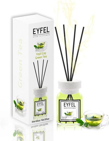 EYFEL Reed Diffusers for Home – Lemon Reed Diffuser Set 4.05 fl oz Oil Diffuser Sticks, Bathroom Diffuser, Oil Reed Diffuser, Scented Sticks, Oil Diffuser Sticks, Reed Diffuser for Bathroom in Saudi Arabia