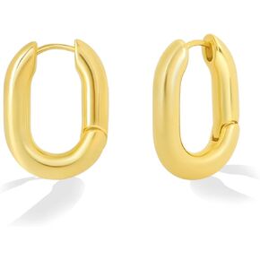 OZEL - Gold Huggie Hoop earrings for Women - 14k Real Gold Plated Small Hoop Earrings for Girls