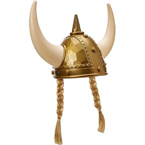 Jacobson Hat Company Women's Viking Hat with Braids, Gold, One Size