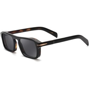 Baililai Small Rectangular Polarized Sunglasses for Men and Women with 100% UV Protection and HD Lens - Model 1404