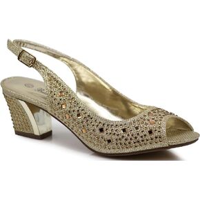 Enzo Romeo Lime01 Womens Open Toe Low Heel Wedding Rhinestone Wedge Sandal Shoes