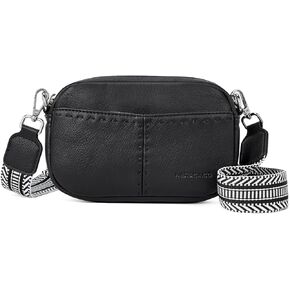 WESTBRONCO Crossbody Bags for Women Quilted Leather Purses Small Shoulder Handbags Trendy with Wide Strap