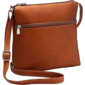 Le Donne Leather Ash Ridge Crossbody, Premium Full-Grain Colombian Vaquetta Leather Bag, 10.5"x10"x4"