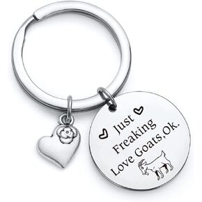 Goats Lover Gift Goat Farmer Keychain Farmer Gift goat whisperer Jewelry Goat Owner Gift Goat Farmer Jewelry