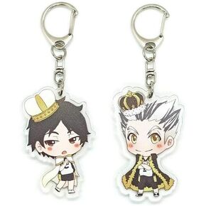 EBTY DREAMS Inc. - Set of 2 Haikyuu Acrylic Keychain Koutarou Bokuto, Keiji Akaashi v2