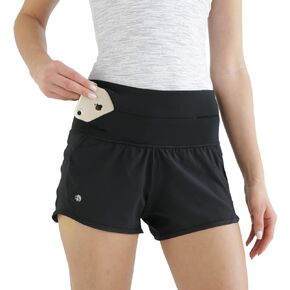 FlipBelt Women’s Running Shorts – Built-in FlipBelt Running Belt for Phone/Essentials, Zipper Closure, USA Company