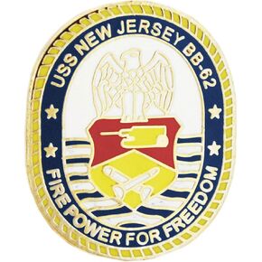 United States Navy USN USS Jersey BB-62 Lapel Pin