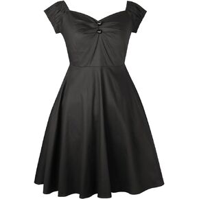 YARN & INK Retro Swing Dresses for Women 1950s Vintage Rockabilly Clothes Pinup Clothing Cocktail Party Dress
