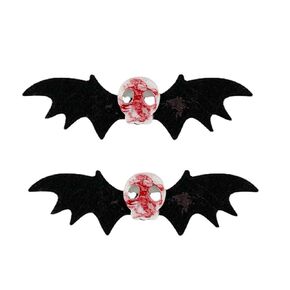Halloween Hair Accessories Cartoon Hair Clips Cosplay Costume Props 2pcs WJR13 (Skull)