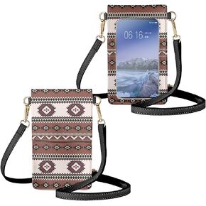 WELLFLYHOM Mini Touchscreen Crossbody Phone Bags for Women with Card Slots Shoulder Bag Purse Leather