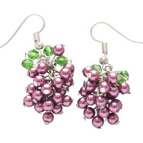 أقراط كريس ستاف | حلقات أذن على شكل عنب أخضر جميل من Dangle Drop للنساء والمراهقات والفتيات (الطول: 2 بوصة والعرض: 1/2 بوصة) - [يتضمن صندوق هدايا المجوهرات] in Kuwait