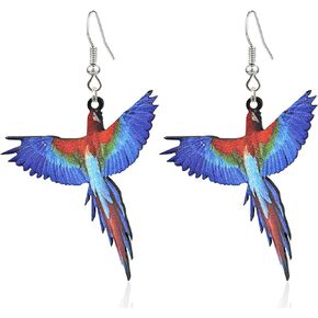 Acrylic Drop Dangle Hummingbird Bird Earrings Bohemian Animal Bird Earrings for Women Girls Jewelry