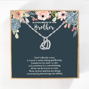 Loss of Brother Gift, Brother Remembrance Necklace, Brother Grief Gift, Brother Memorial Gift, Sorry for Your Loss Brother Necklace