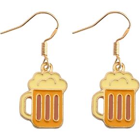 Beer Lover Gift Beer Pendant Earrings Alcohol Gift Miniature Beer Earring Beer Drinker Gift For Her Beer Jewelry