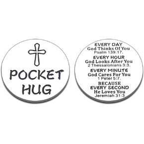 Christian Baptism Gifts for Women Adults Confirmation Gifts for Women Faith Gift for Men Bible Verse Gift for Godson Goddaughter Friends Christmas Birthday Baptism Church Gifts 1PC Double-side