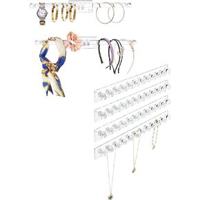 Heesch Necklace Holder, Headband Holder, Bracelet Holder, Acrylic Hanger for Necklaces, Bracelets, Watches, Headbands, Hair Ties