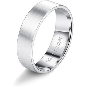 MILACOLATO G23 Titanium Ring for Men Women 5mm 6mm 7mm 8mm Matte Brushed Plain Band Rings High Polished Promise Statement Engagement Wedding Band Ring Comfort Fit Size 6-12